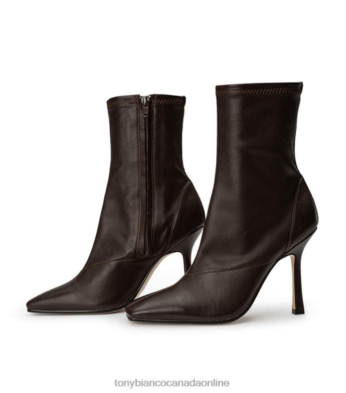 Ankle boots| Tony Bianco Women Halsey Ankle Boots H0FJ530 Chocolate Nappa