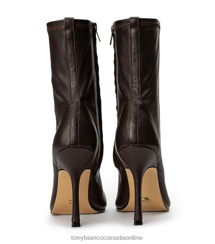 Ankle boots| Tony Bianco Women Halsey Ankle Boots H0FJ530 Chocolate Nappa