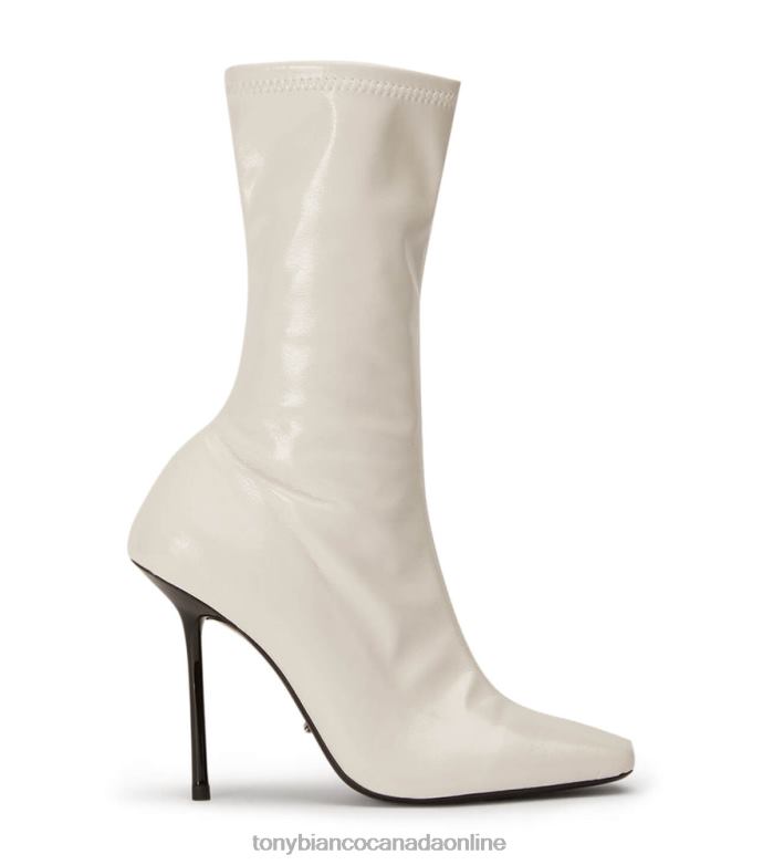Ankle boots| Tony Bianco Women Remie Ankle Boots H0FJ498 Ecru Crinkle Patent