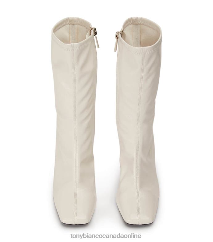 Ankle boots| Tony Bianco Women Remie Ankle Boots H0FJ498 Ecru Crinkle Patent