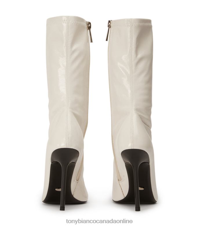 Ankle boots| Tony Bianco Women Remie Ankle Boots H0FJ498 Ecru Crinkle Patent