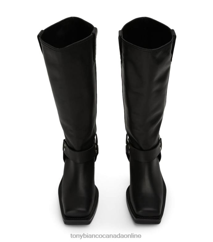 Combat Boots| Tony Bianco Women Biker Calf Boots H0FJ561 Black Wax