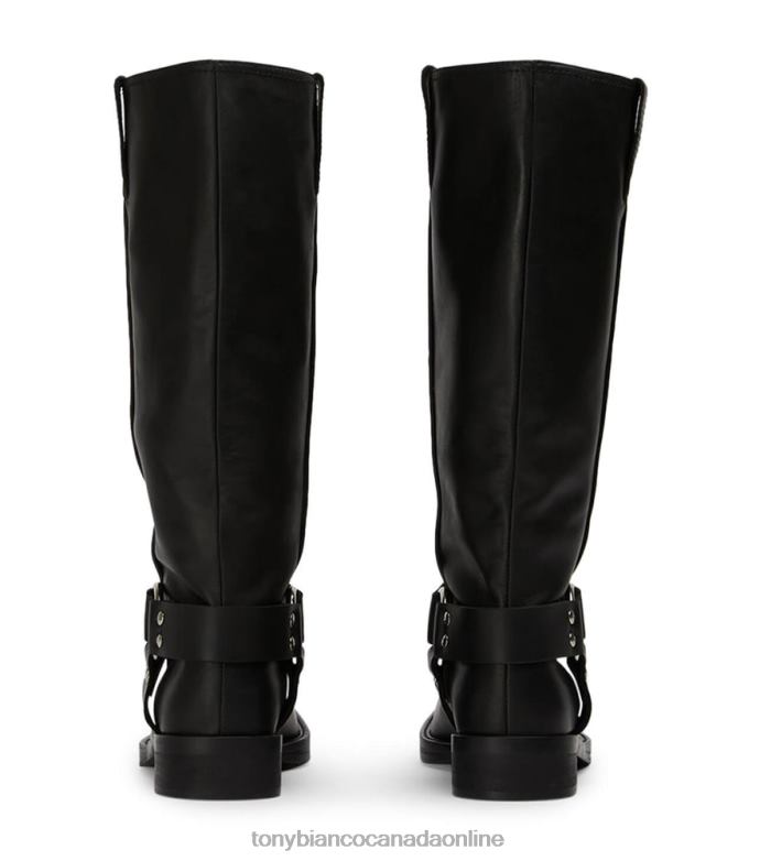 Combat Boots| Tony Bianco Women Biker Calf Boots H0FJ561 Black Wax