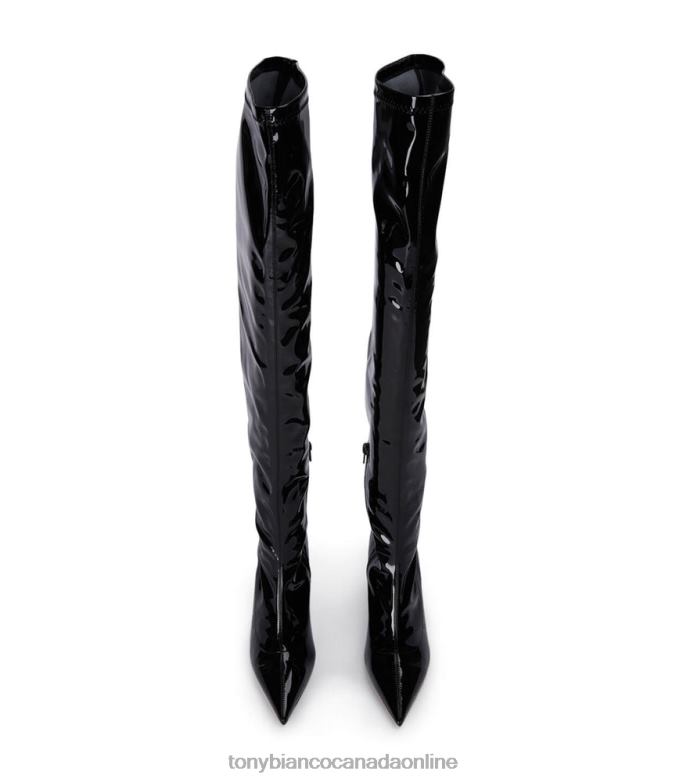 Heeled Boots| Tony Bianco Women Doja Long Boots H0FJ571 Black Stretch Patent