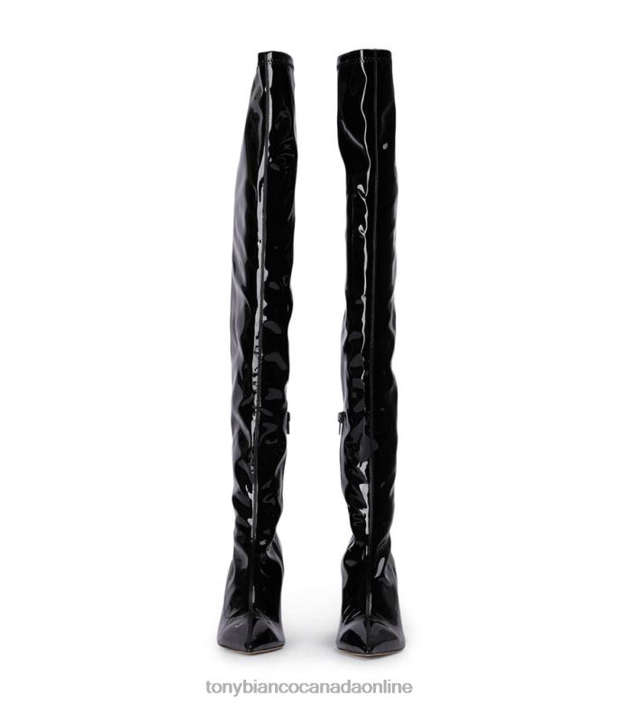 Heeled Boots| Tony Bianco Women Doja Long Boots H0FJ571 Black Stretch Patent