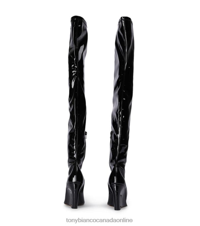 Heeled Boots| Tony Bianco Women Doja Long Boots H0FJ571 Black Stretch Patent