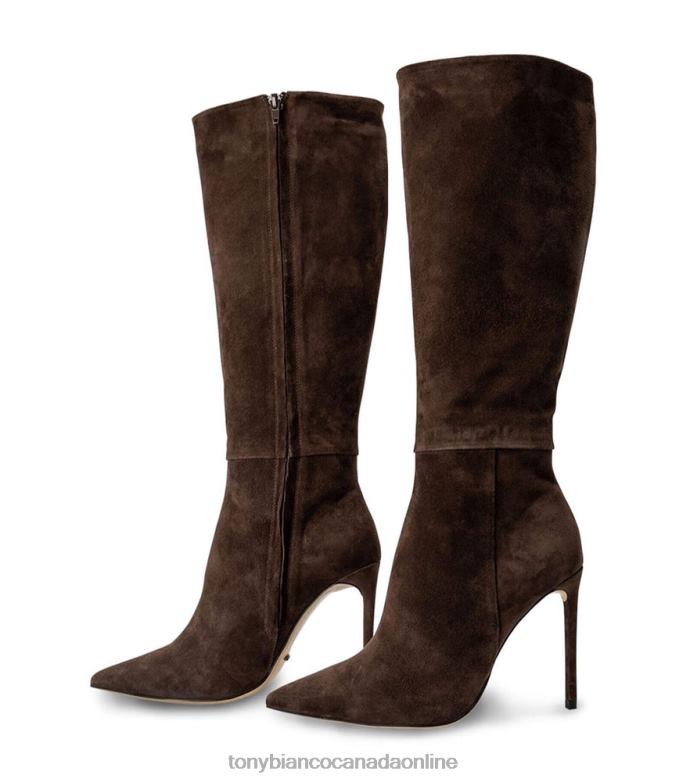 Knee High Boots| Tony Bianco Women Apollo Calf Boots H0FJ443 Espresso Suede