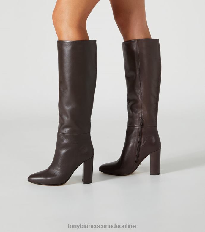 Knee High Boots| Tony Bianco Women Boss Calf Boots H0FJ432 Choc Como