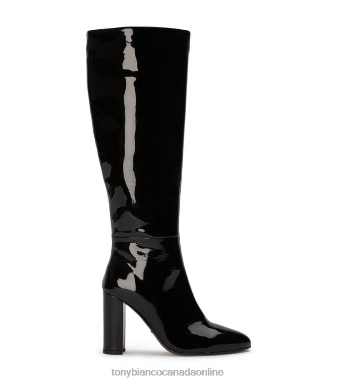 Knee High Boots| Tony Bianco Women Boss Calf Boots H0FJ435 Black Patent