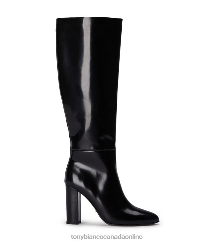 Knee High Boots| Tony Bianco Women Boss Calf Boots H0FJ437 Black Hi Shine
