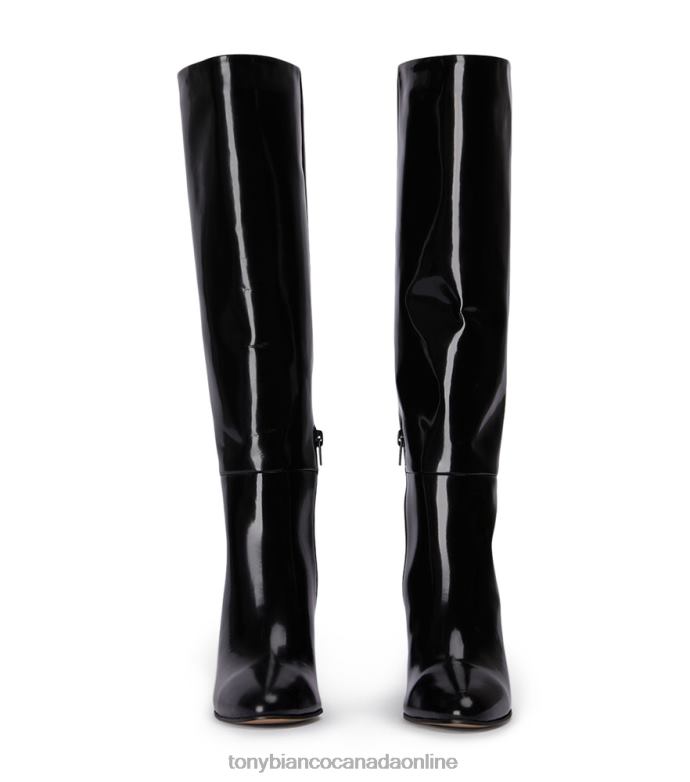Knee High Boots| Tony Bianco Women Boss Calf Boots H0FJ437 Black Hi Shine