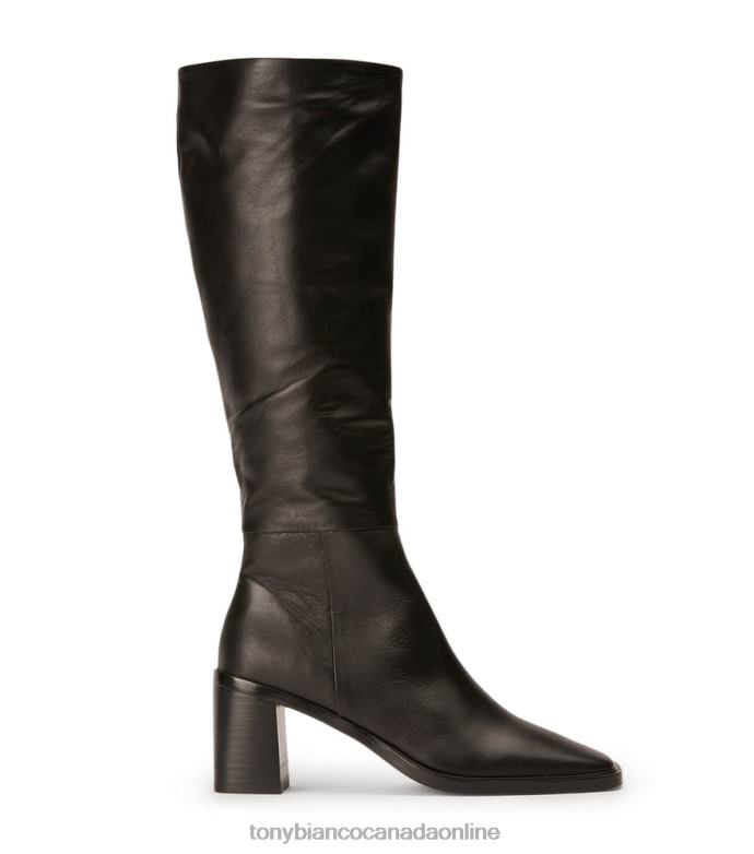 Knee High Boots| Tony Bianco Women Darby Calf Boots H0FJ427 Black Venice