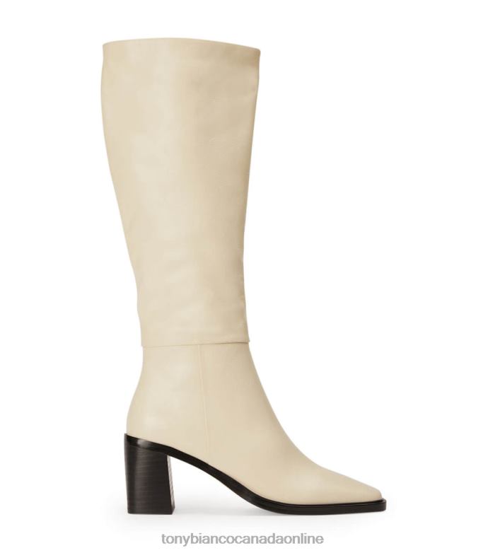 Knee High Boots| Tony Bianco Women Darby Calf Boots H0FJ463 Ecru Venice