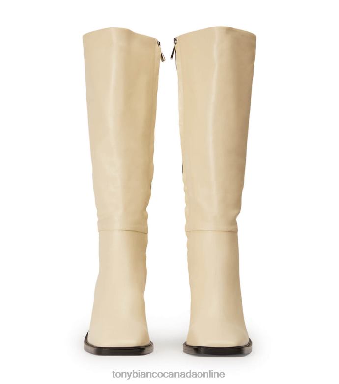 Knee High Boots| Tony Bianco Women Darby Calf Boots H0FJ463 Ecru Venice