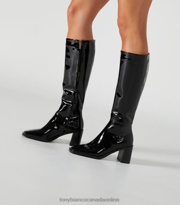 Knee High Boots| Tony Bianco Women Darby Calf Boots H0FJ464 Black Patent