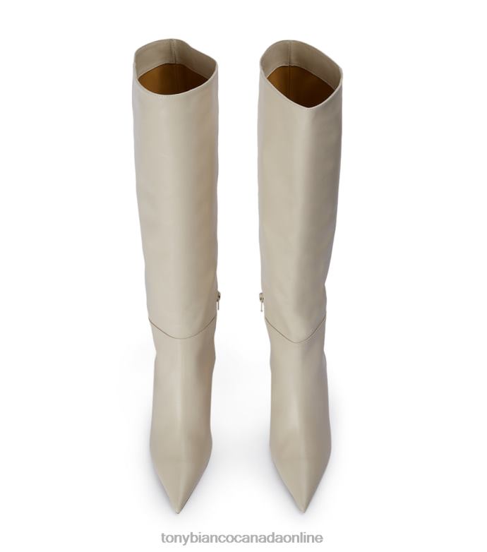 Knee High Boots| Tony Bianco Women Drake Calf Boots H0FJ392 Vanilla Capretto