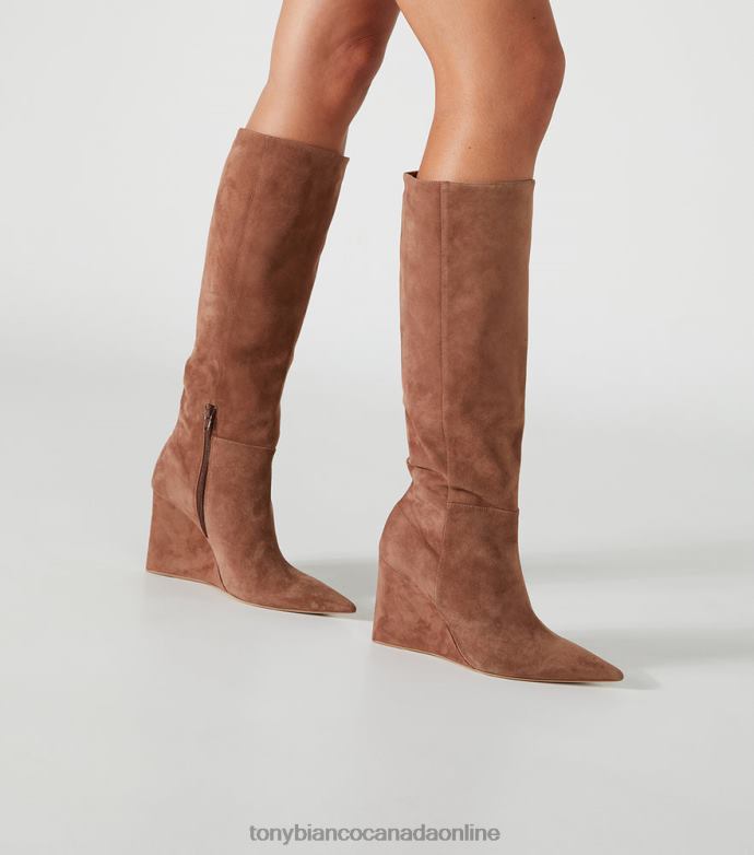 Knee High Boots| Tony Bianco Women Drake Calf Boots H0FJ403 Saddle Suede