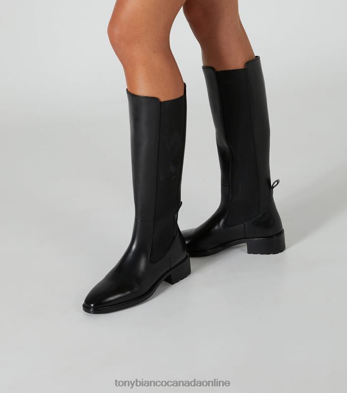 Knee High Boots| Tony Bianco Women Emrata Calf Boots H0FJ430 Black Como
