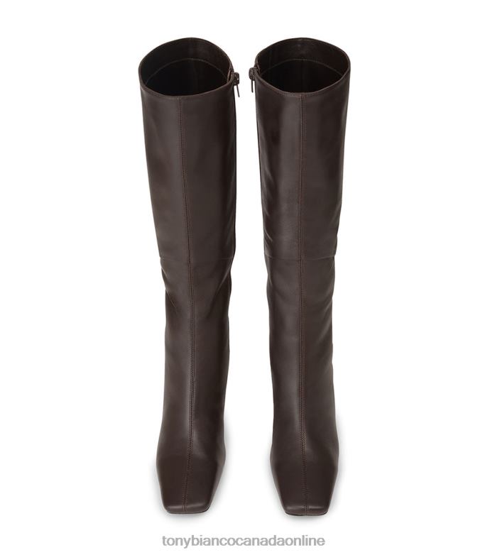 Knee High Boots| Tony Bianco Women Fantasy Calf Boots H0FJ406 Chocolate Nappa