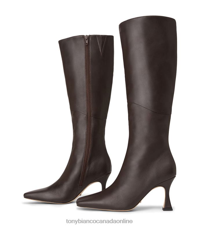 Knee High Boots| Tony Bianco Women Fantasy Calf Boots H0FJ406 Chocolate Nappa