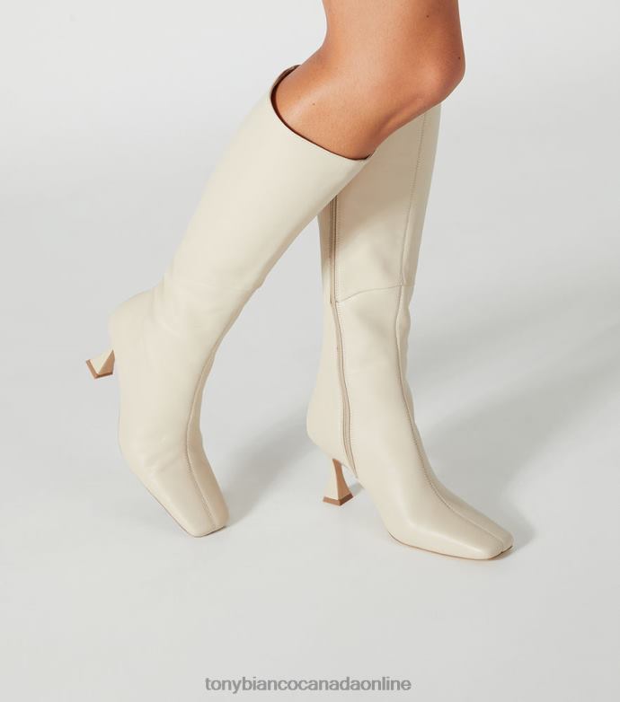 Knee High Boots| Tony Bianco Women Fantasy Calf Boots H0FJ408 Vanilla Nappa