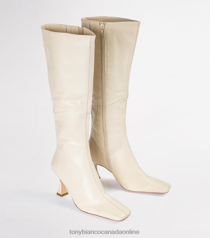 Knee High Boots| Tony Bianco Women Fantasy Calf Boots H0FJ408 Vanilla Nappa