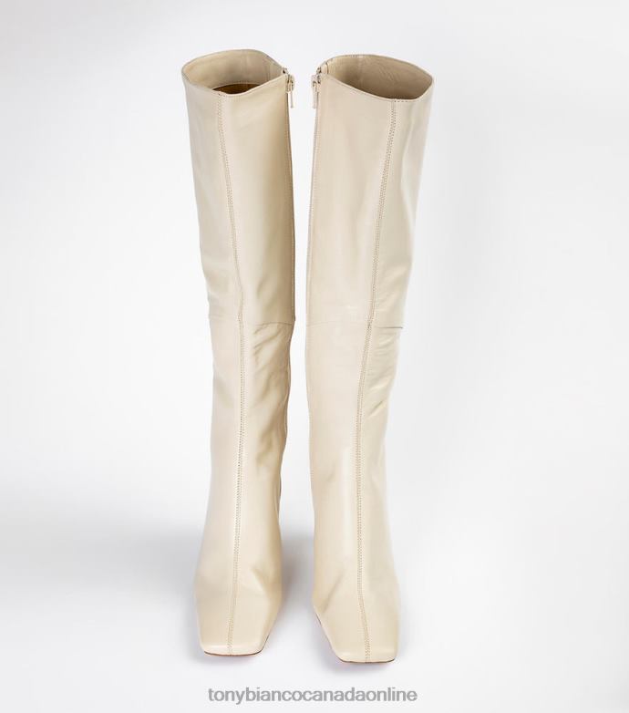 Knee High Boots| Tony Bianco Women Fantasy Calf Boots H0FJ408 Vanilla Nappa