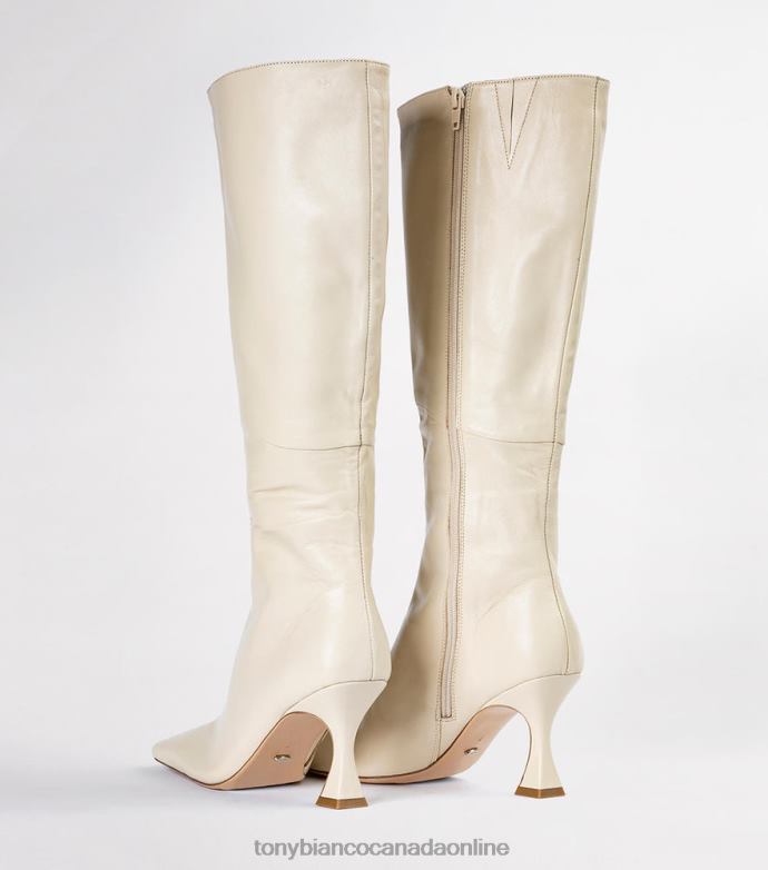 Knee High Boots| Tony Bianco Women Fantasy Calf Boots H0FJ408 Vanilla Nappa