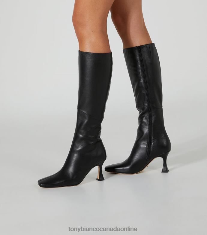 Knee High Boots| Tony Bianco Women Fantasy Calf Boots H0FJ410 Black Venice