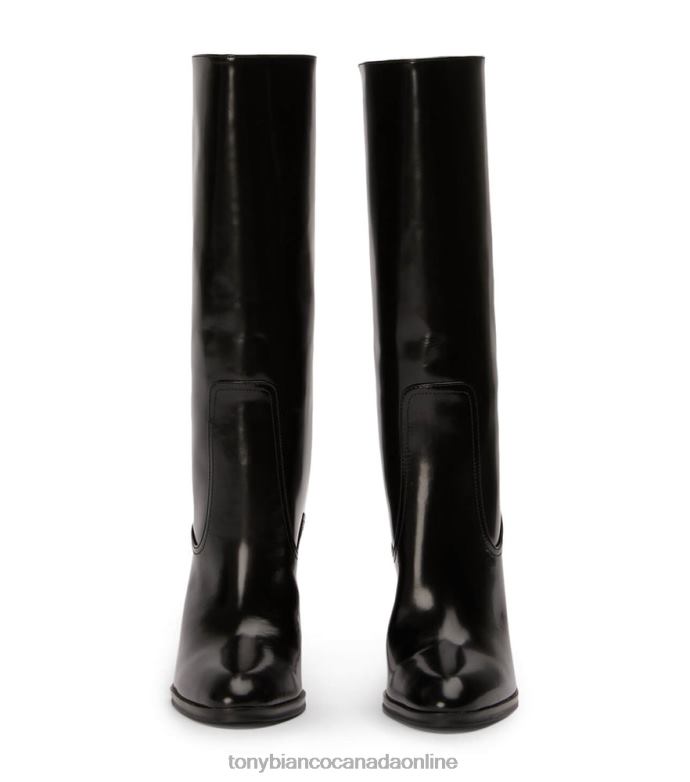 Knee High Boots| Tony Bianco Women Hadley Calf Boots H0FJ394 Black Hi Shine