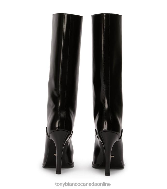 Knee High Boots| Tony Bianco Women Hadley Calf Boots H0FJ394 Black Hi Shine