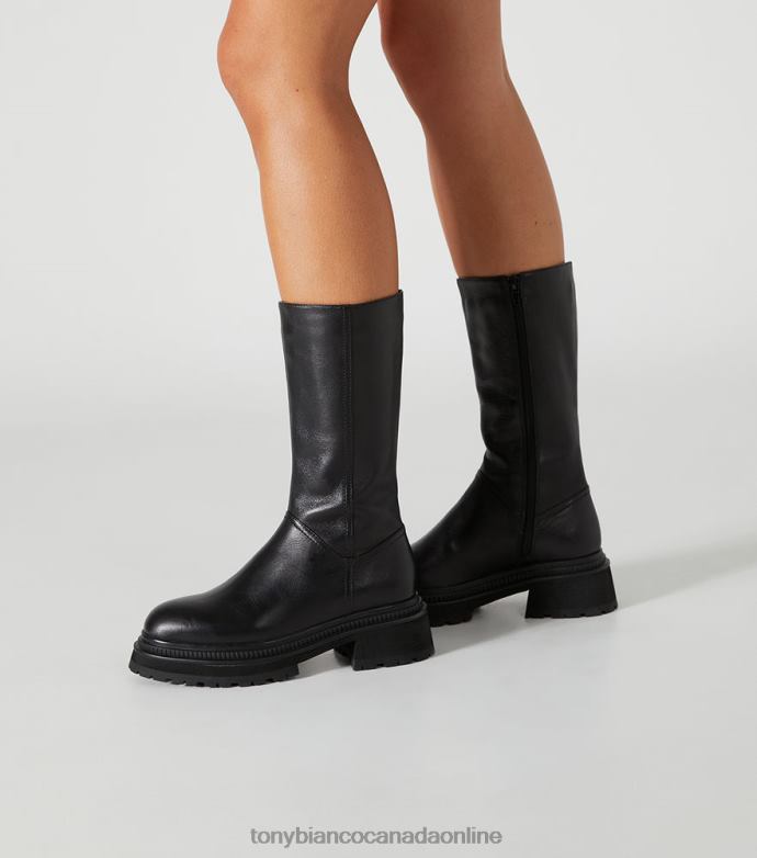 Knee High Boots| Tony Bianco Women Hahn Calf Boots H0FJ417 Black Como