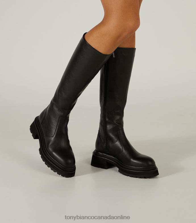 Knee High Boots| Tony Bianco Women Hitch Calf Boots H0FJ433 Black Venice