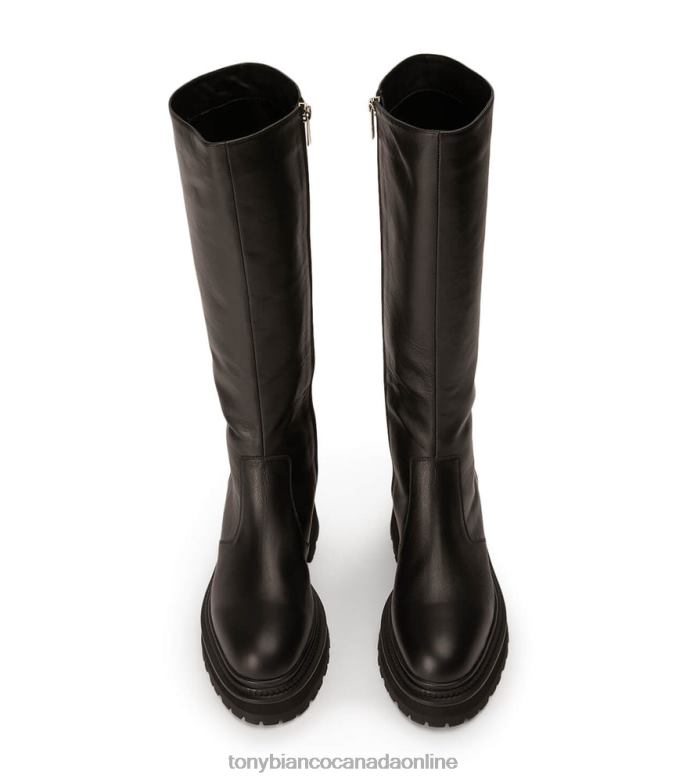 Knee High Boots| Tony Bianco Women Hitch Calf Boots H0FJ433 Black Venice