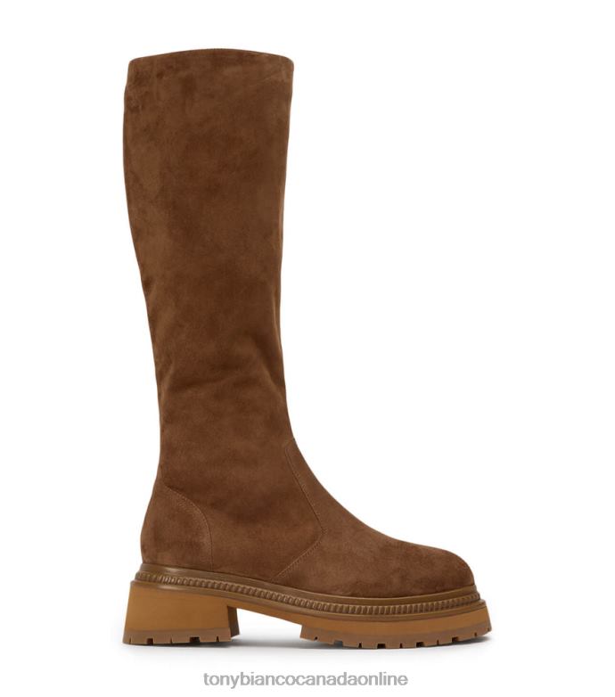 Knee High Boots| Tony Bianco Women Hitch Calf Boots H0FJ466 Saddle Suede