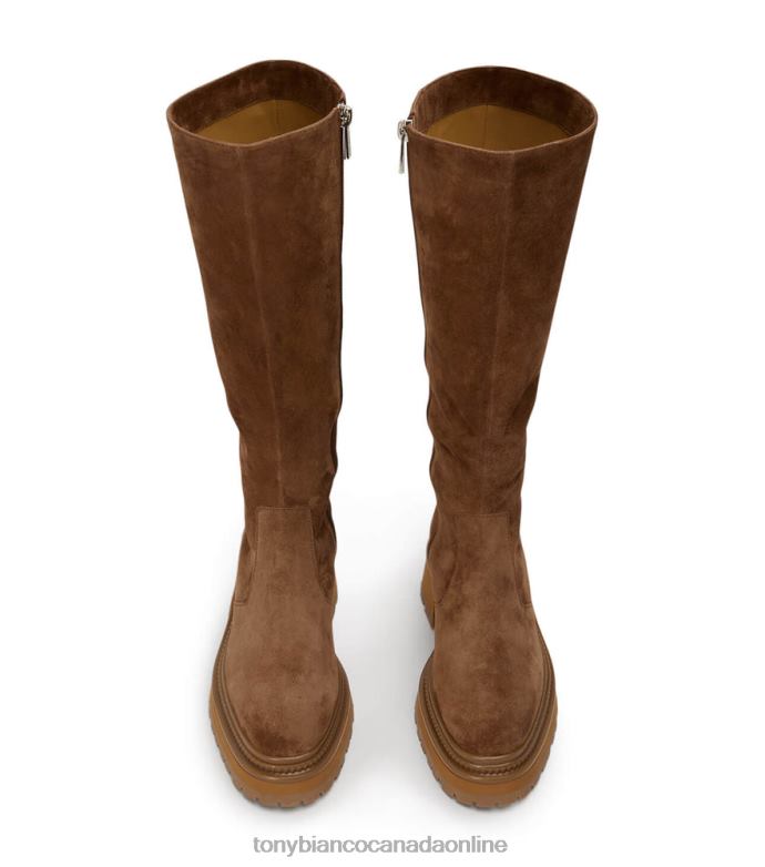 Knee High Boots| Tony Bianco Women Hitch Calf Boots H0FJ466 Saddle Suede