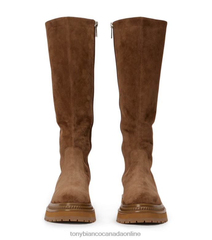 Knee High Boots| Tony Bianco Women Hitch Calf Boots H0FJ466 Saddle Suede