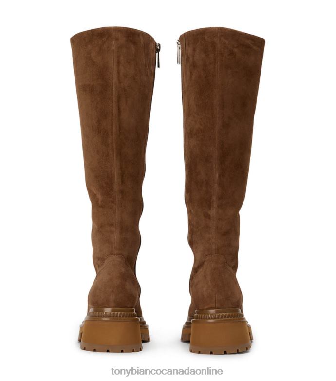 Knee High Boots| Tony Bianco Women Hitch Calf Boots H0FJ466 Saddle Suede
