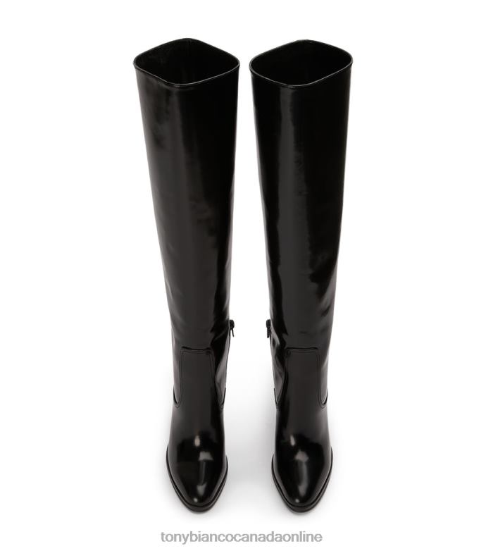 Knee High Boots| Tony Bianco Women Hot Calf Boots H0FJ395 Black Hi Shine