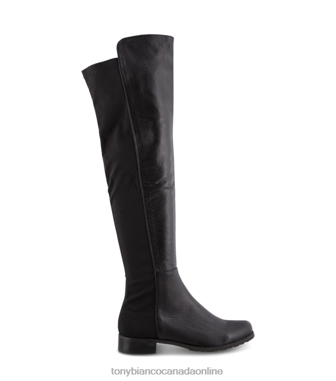 Knee High Boots| Tony Bianco Women Panache Long Boots H0FJ458 Black Luxe/Black Micro Stretch