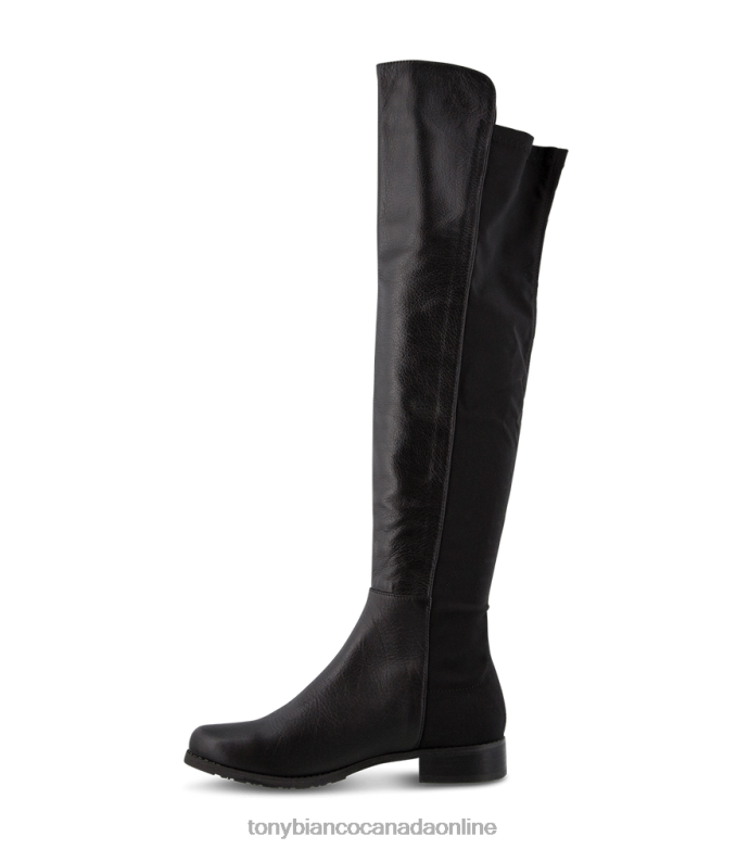 Knee High Boots| Tony Bianco Women Panache Long Boots H0FJ458 Black Luxe/Black Micro Stretch