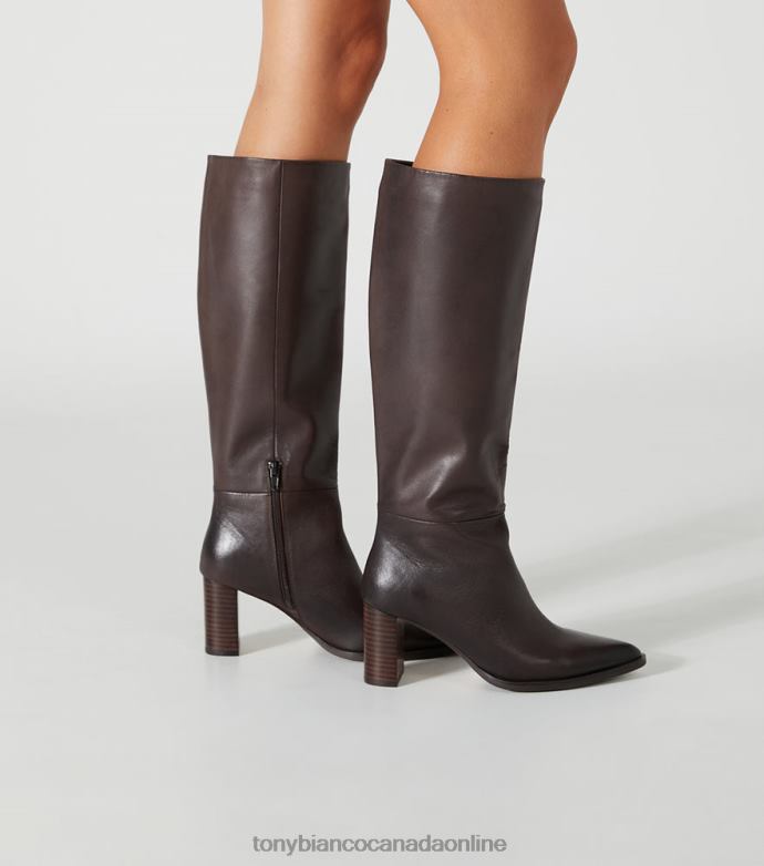 Knee High Boots| Tony Bianco Women Peppe Calf Boots H0FJ415 Choc Como