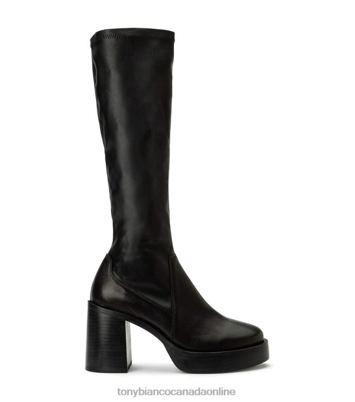 Knee High Boots| Tony Bianco Women Tibby Calf Boots H0FJ448 Black Venice/Black Venezia