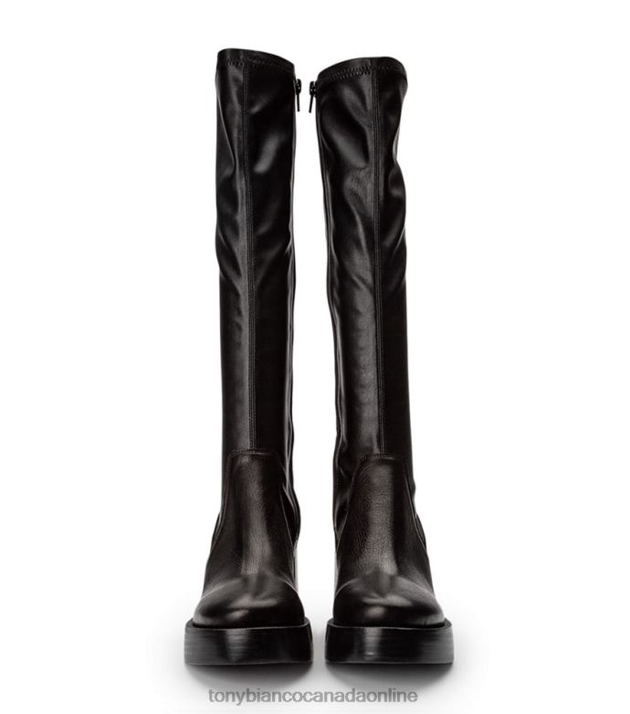 Knee High Boots| Tony Bianco Women Tibby Calf Boots H0FJ448 Black Venice/Black Venezia