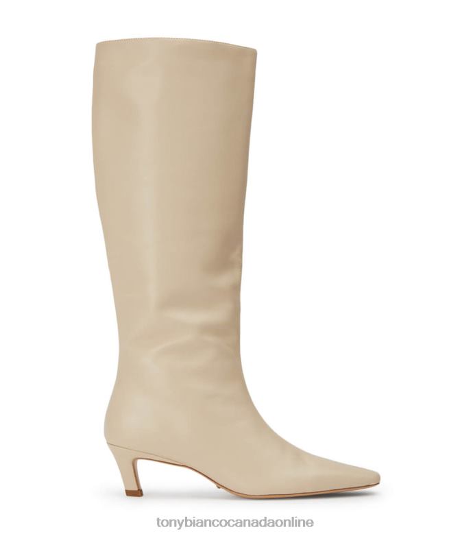 Knee High Boots| Tony Bianco Women Vixon Calf Boots H0FJ397 Vanilla Nappa