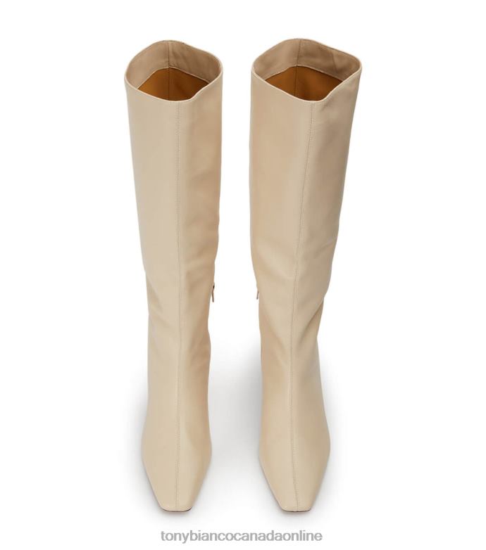 Knee High Boots| Tony Bianco Women Vixon Calf Boots H0FJ397 Vanilla Nappa
