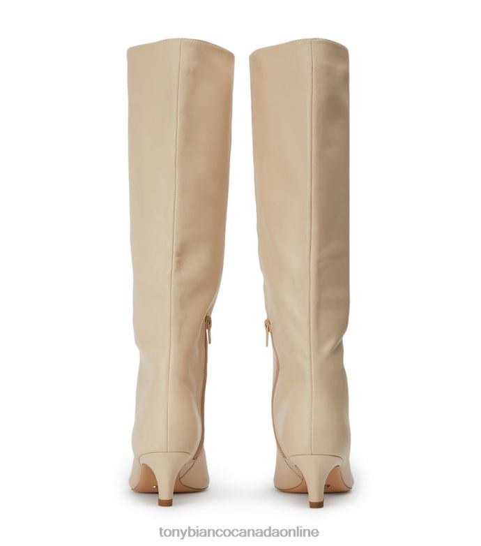 Knee High Boots| Tony Bianco Women Vixon Calf Boots H0FJ397 Vanilla Nappa