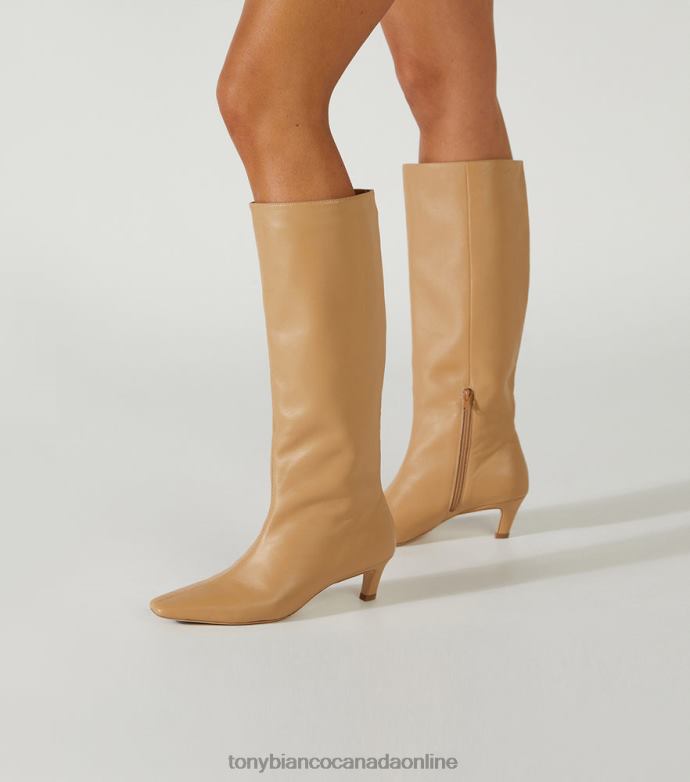 Knee High Boots| Tony Bianco Women Vixon Calf Boots H0FJ401 Honey Nappa