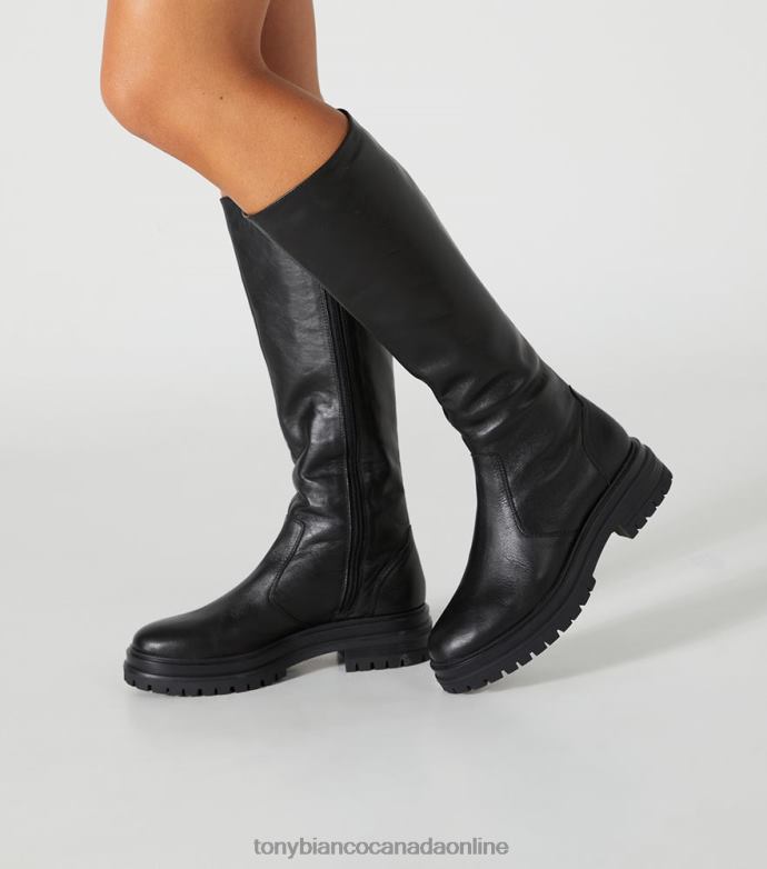 Knee High Boots| Tony Bianco Women Wanda Calf Boots H0FJ426 Black Venice