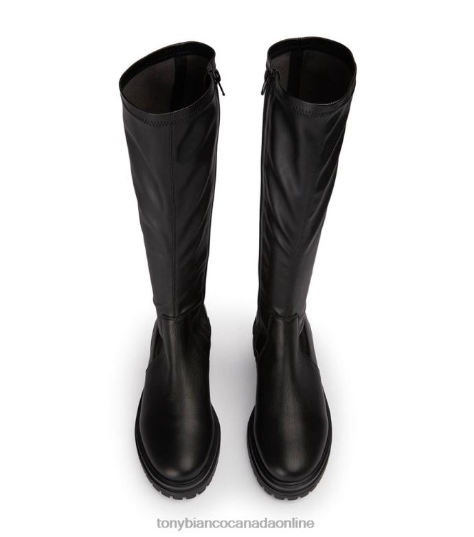 Knee High Boots| Tony Bianco Women Waze Calf Boots H0FJ429 Black Venice/Black Venezia